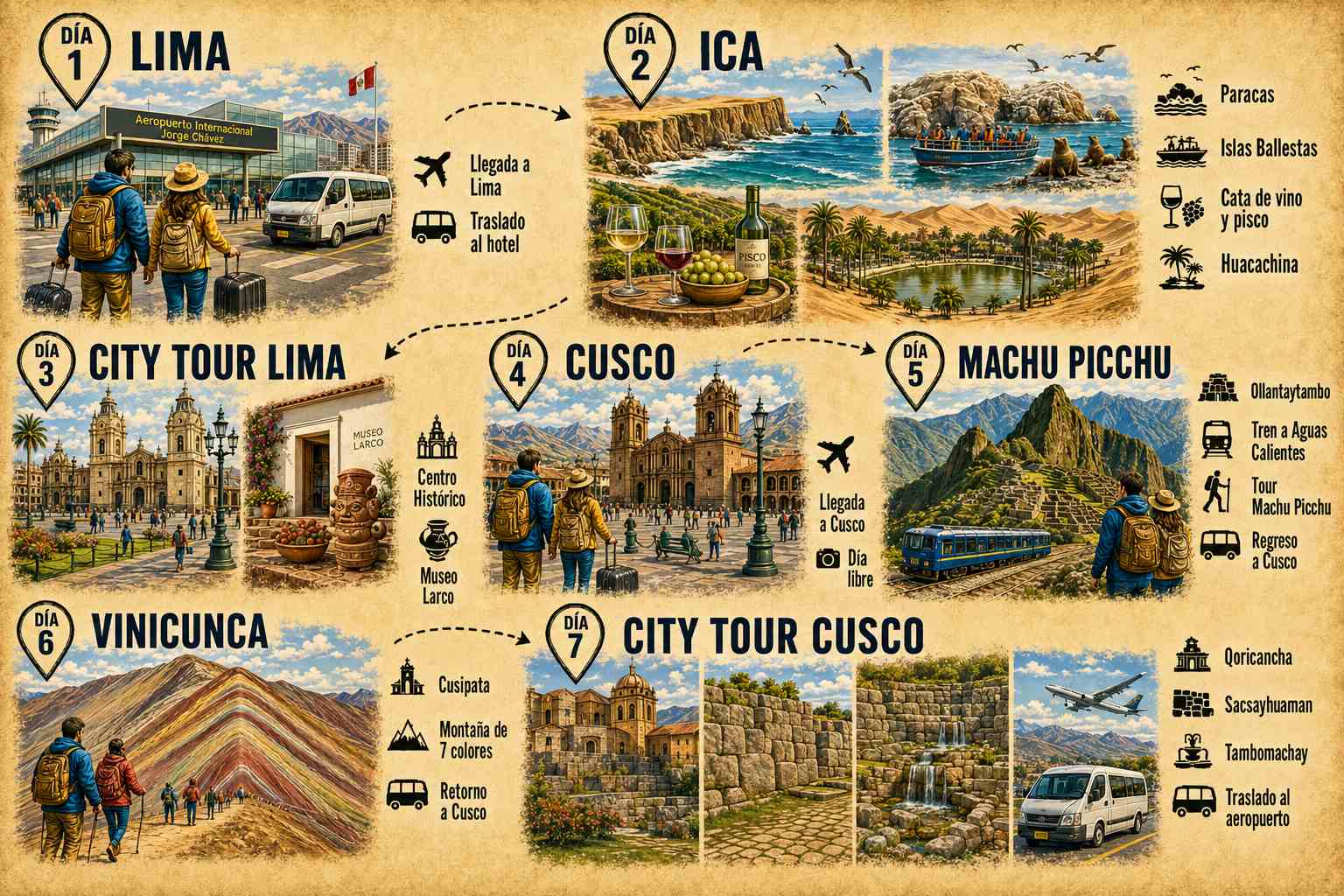 07 Días paracas Machu picchu