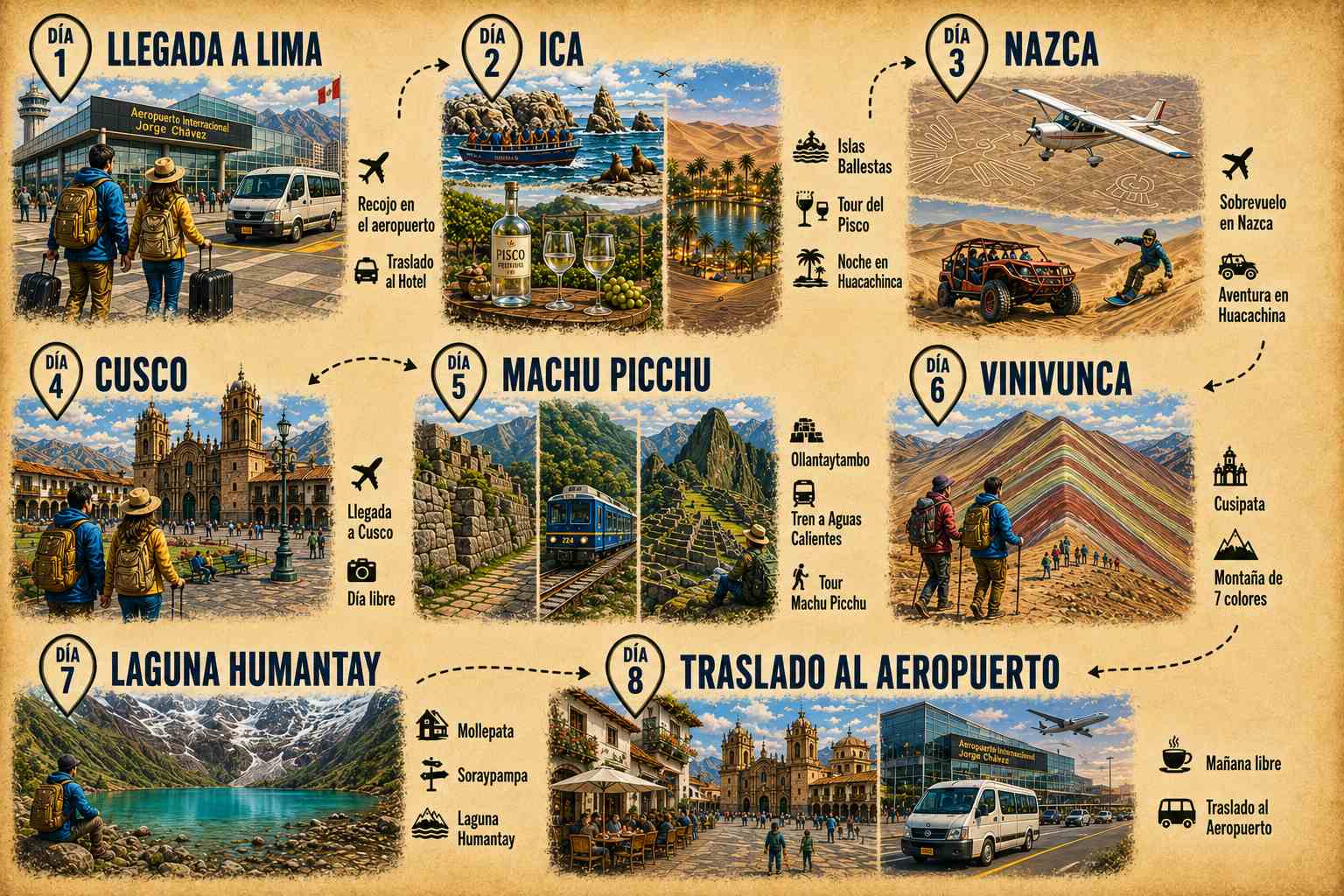 Excursión de 8 días Desde Lima