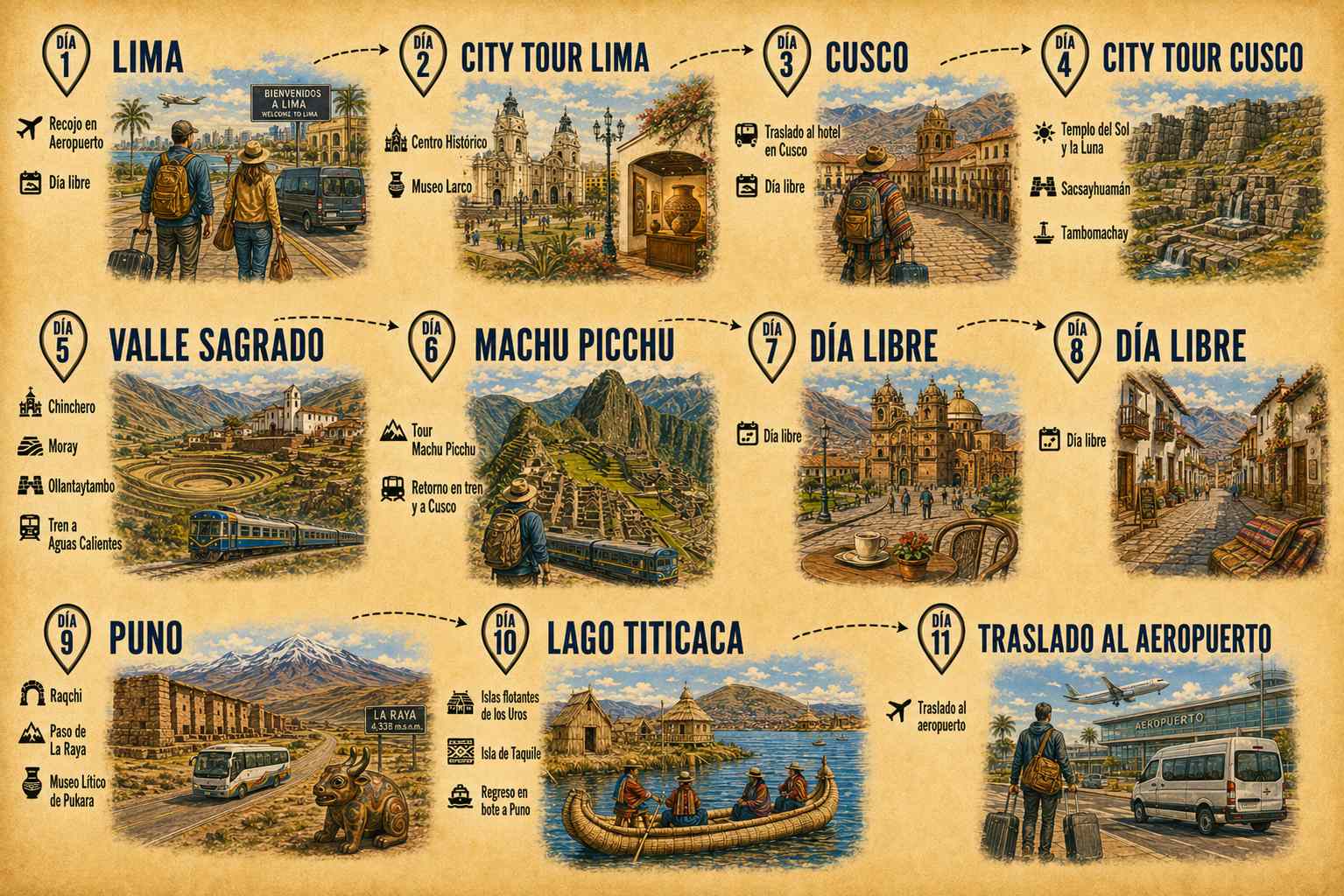 Tour de 11 Días por Lima Cusco