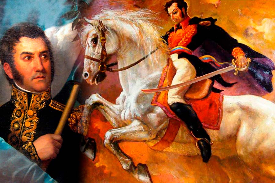 independencia del peru don Jose de San Martin Simon Bolivar