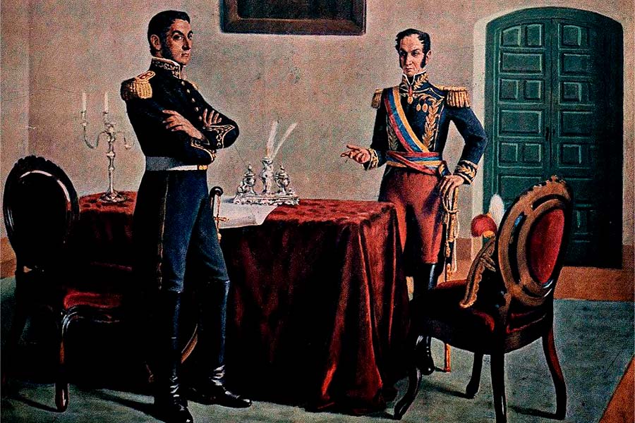 don jose de san martin simoin bolivar entrevista de guayaquil